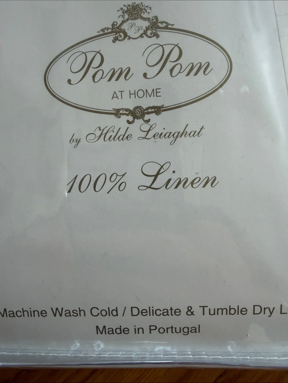 $699 POM POM At Home topanga King Duvet Cover natural/olive 100% Linen New